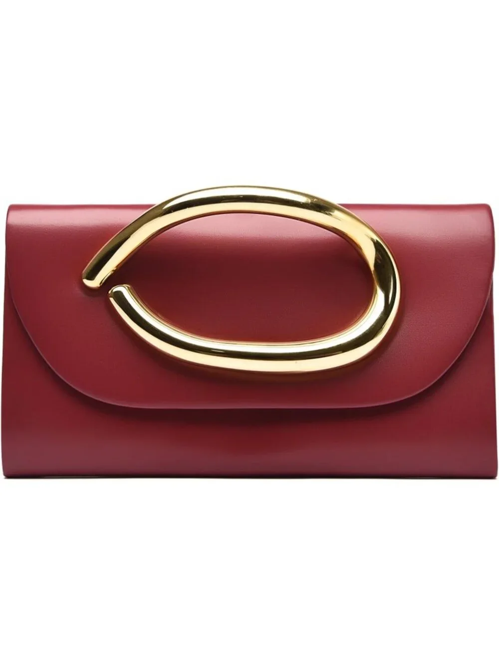 👜 Women's Red Vegan Leather Evening Bag Formal Elegant Trendy Wedding Clutch